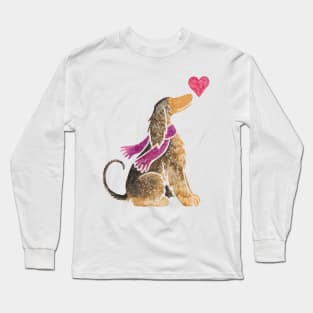 Watercolour Afghan Hound Long Sleeve T-Shirt